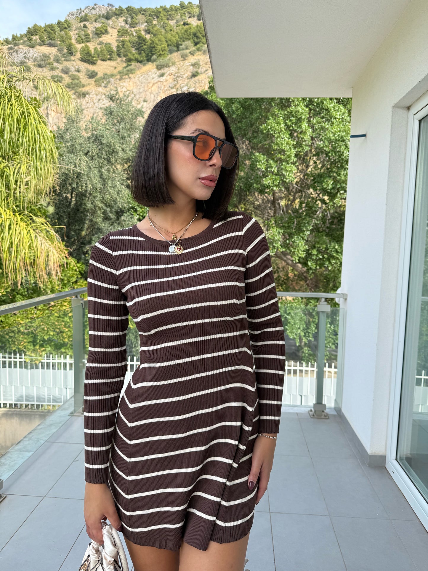 Dress costine brown
