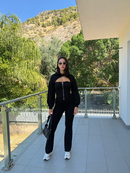 coordinato tuta rebecca nero