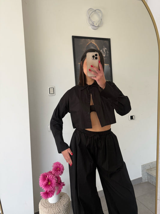 Coordinato cotton 3 pezzi nero