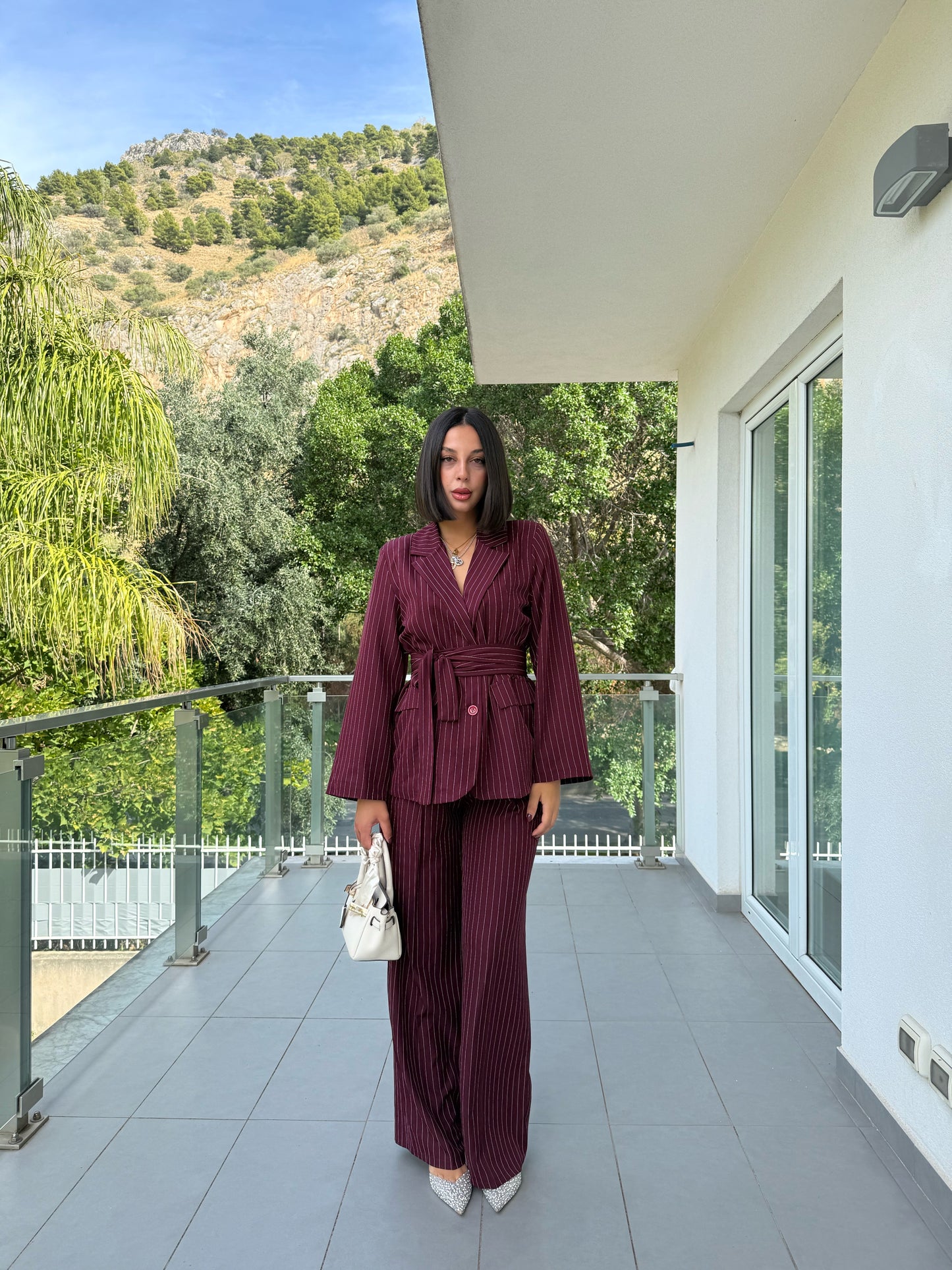 Tailleur angel bordeaux