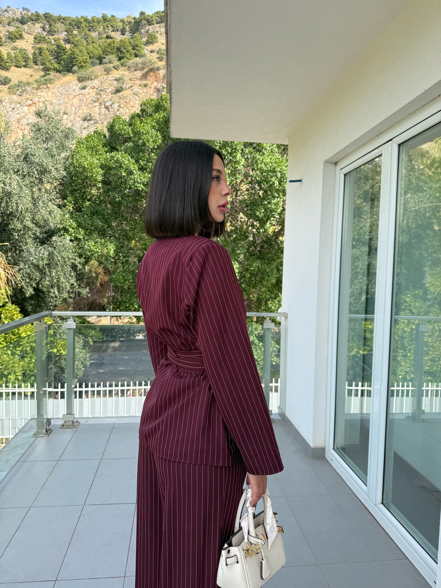 Tailleur angel bordeaux