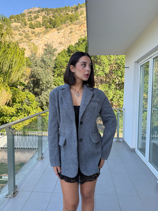 cappotto blazer grigio