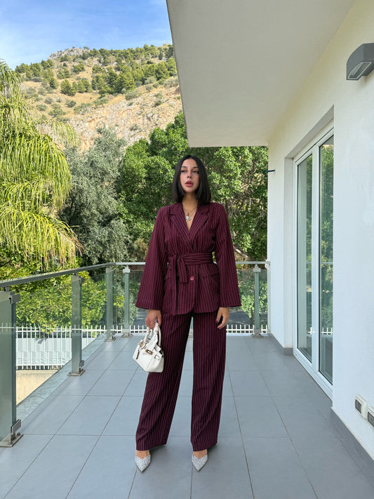 Tailleur angel bordeaux