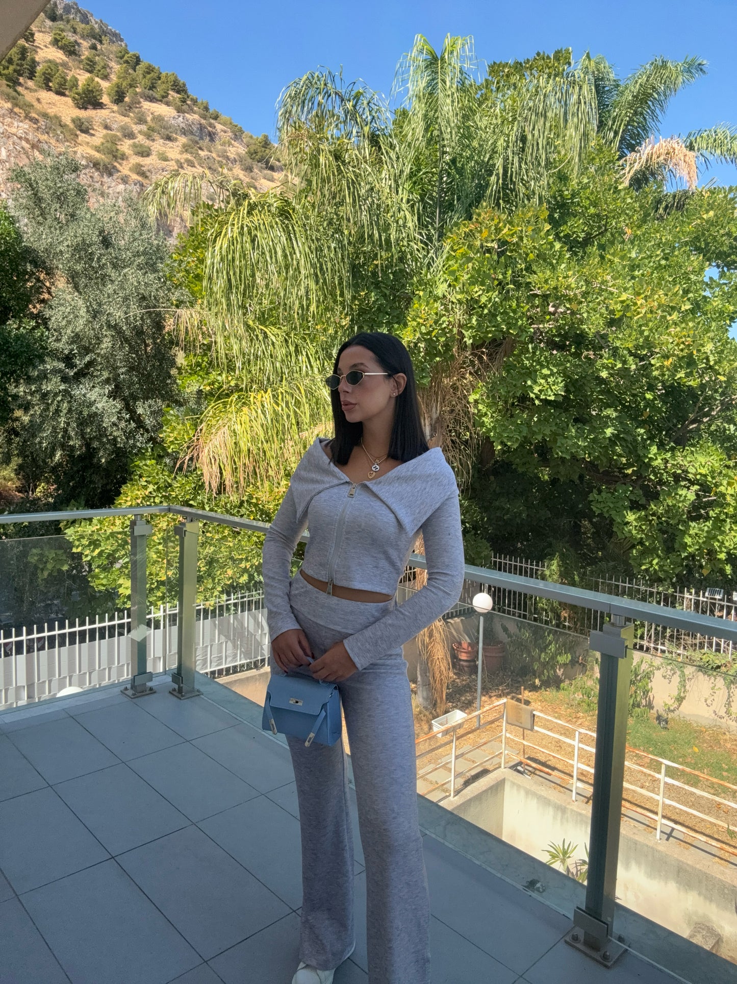 Coordinato tuta life grigio