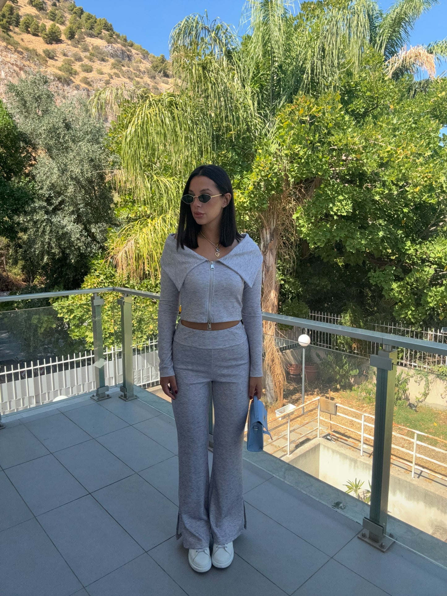 Coordinato tuta life grigio