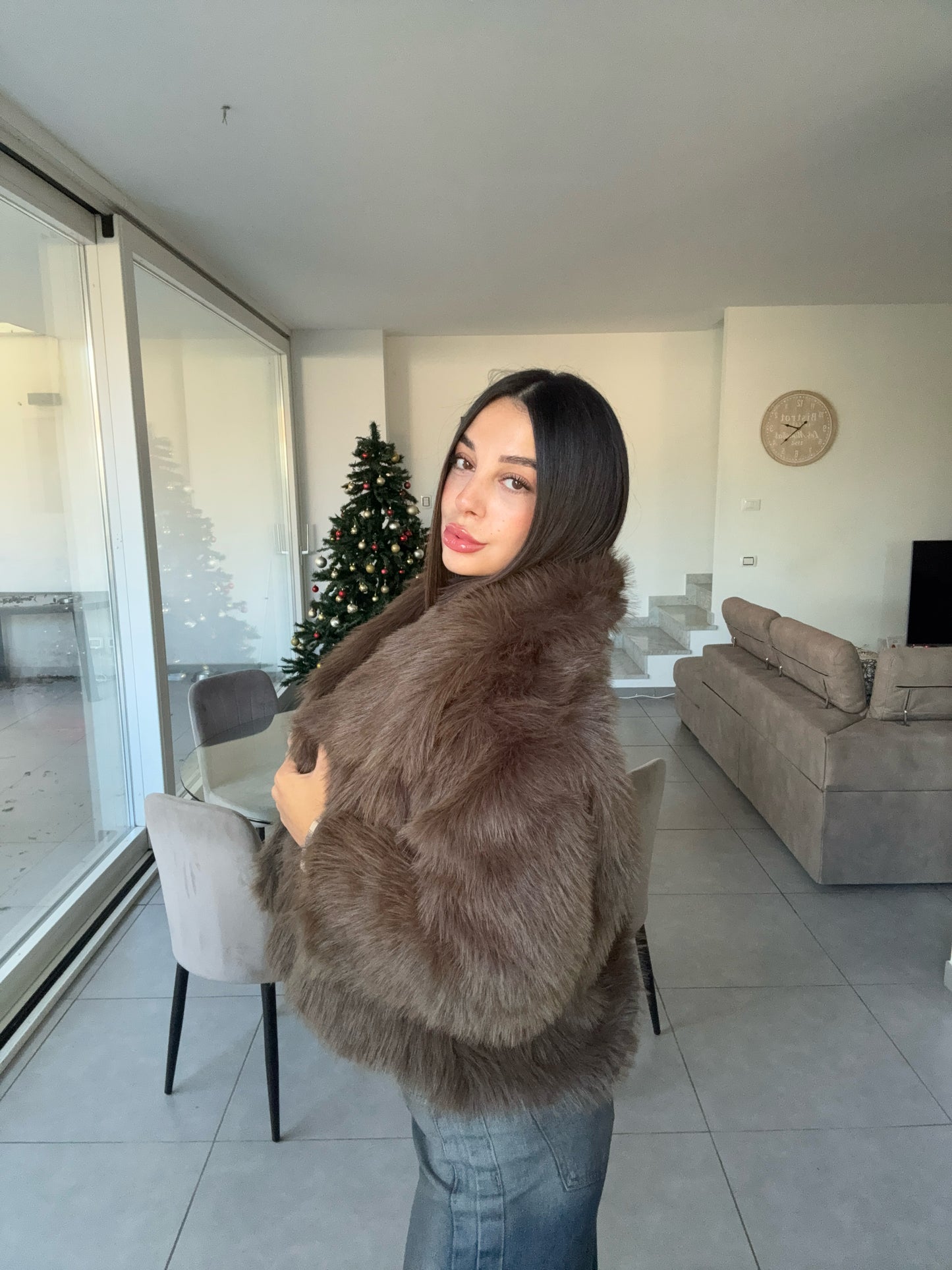 Pelliccia neve brown