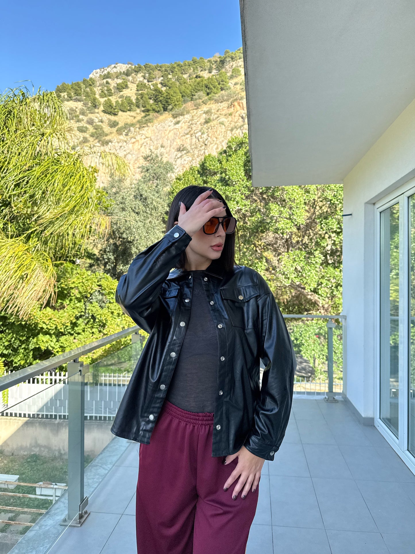 camicione similpelle