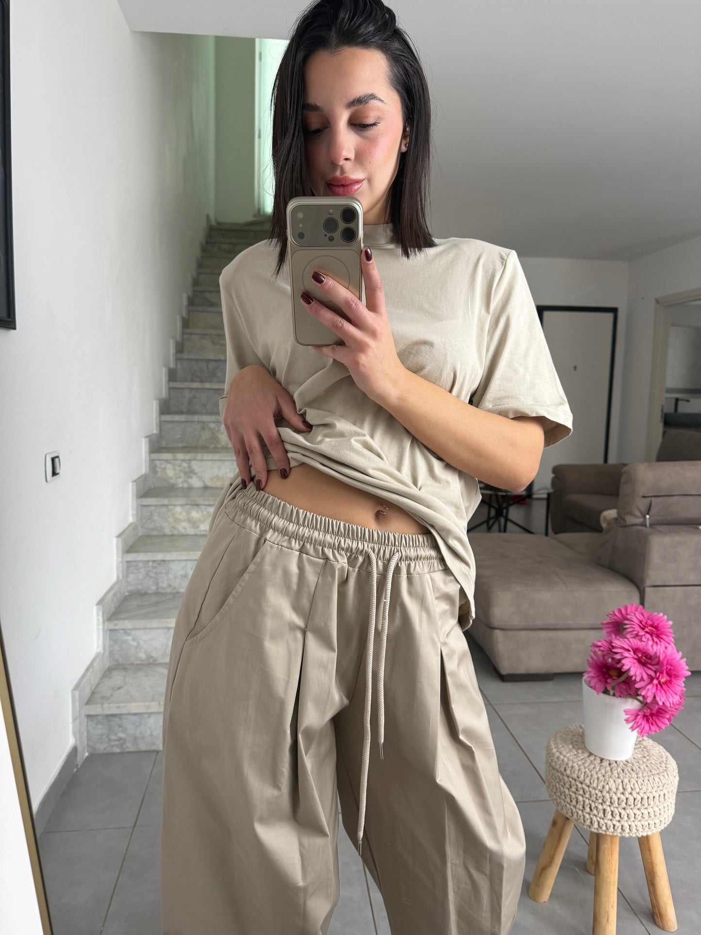 Pantalone primavera beige