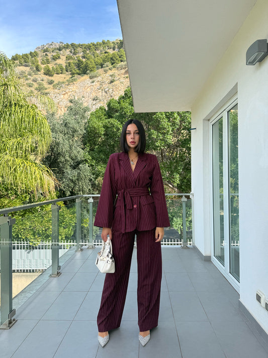 Tailleur angel bordeaux