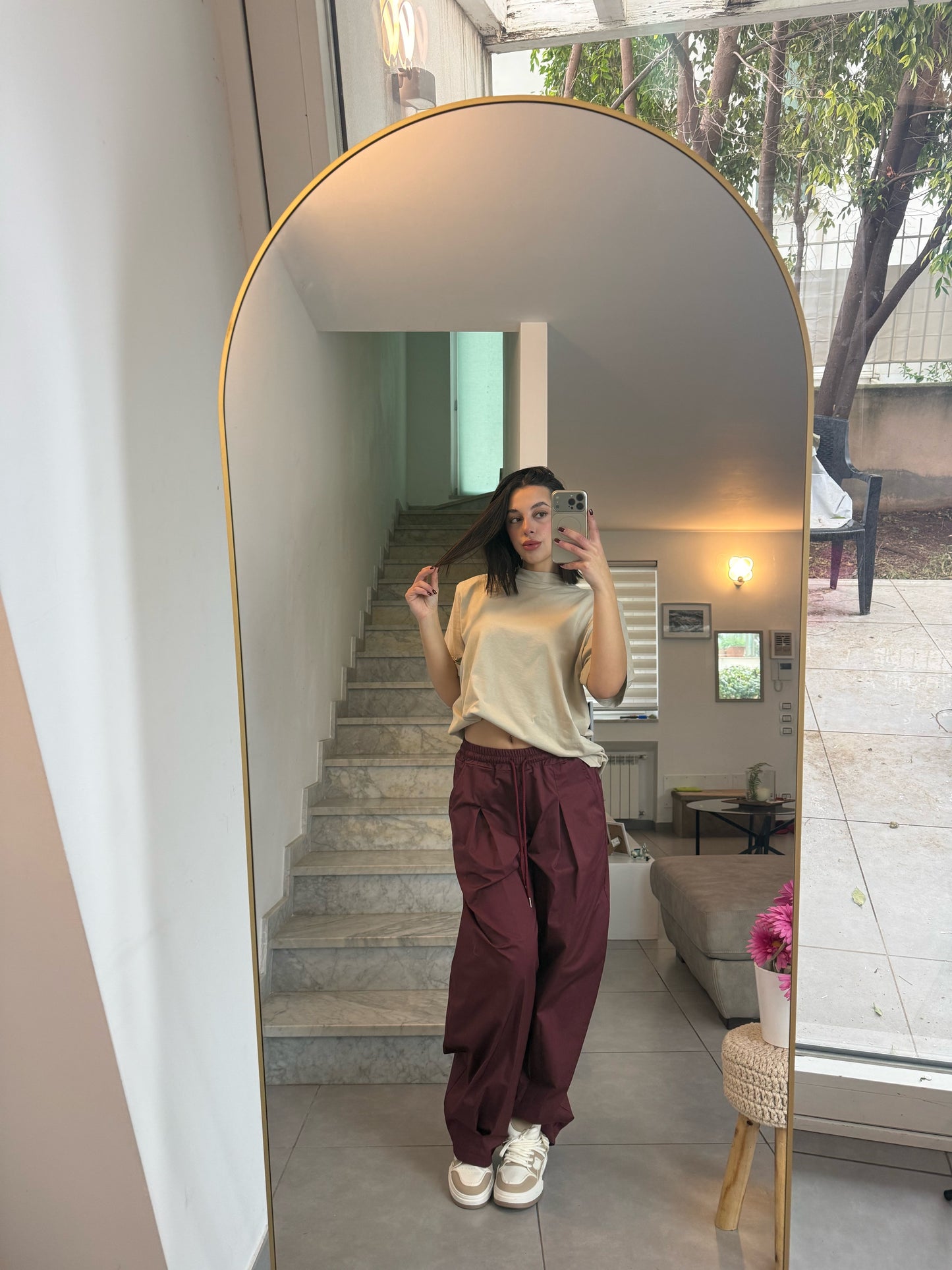 Pantalone primavera bordeaux