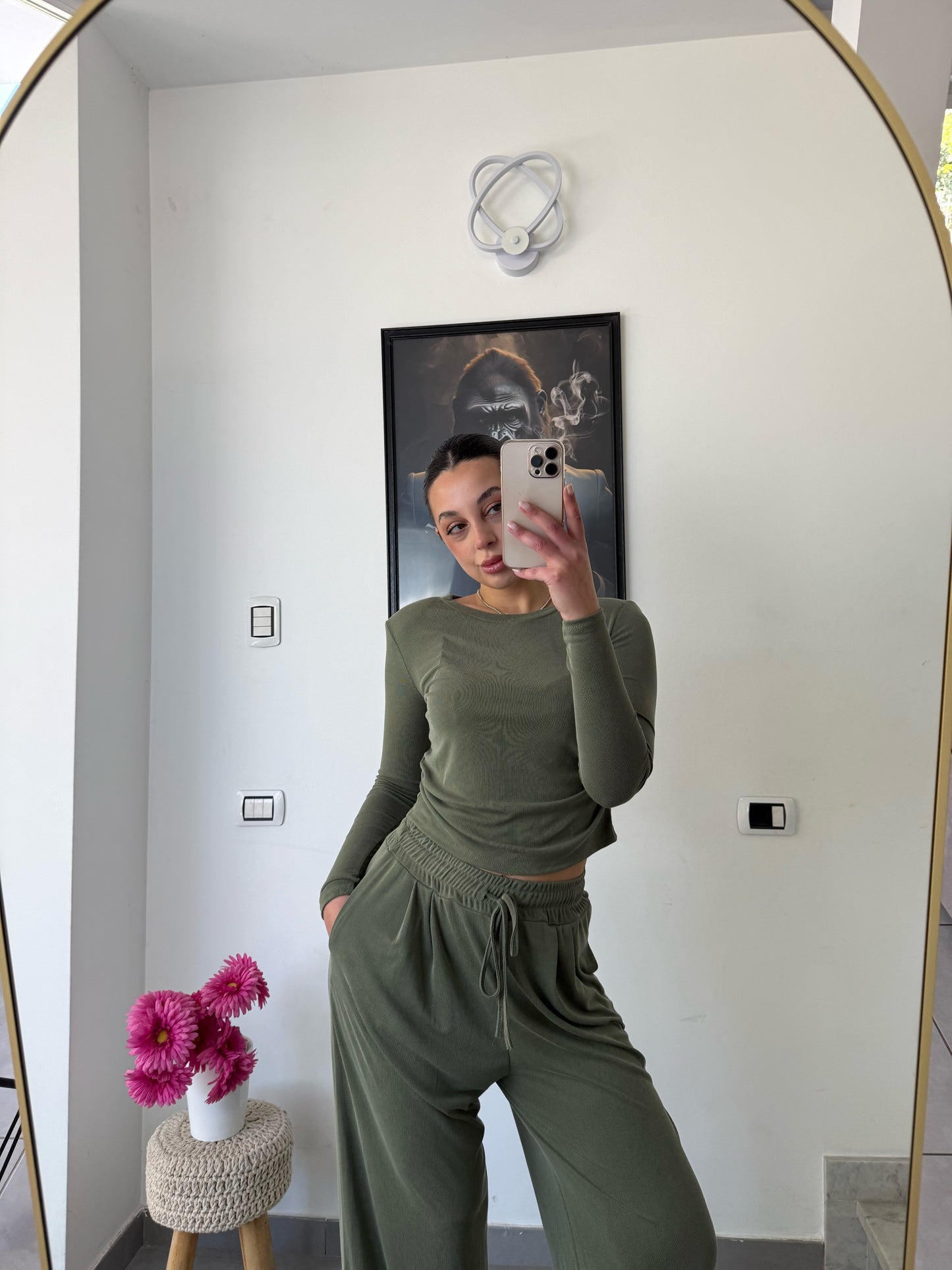 Coordinato Monday verde militare