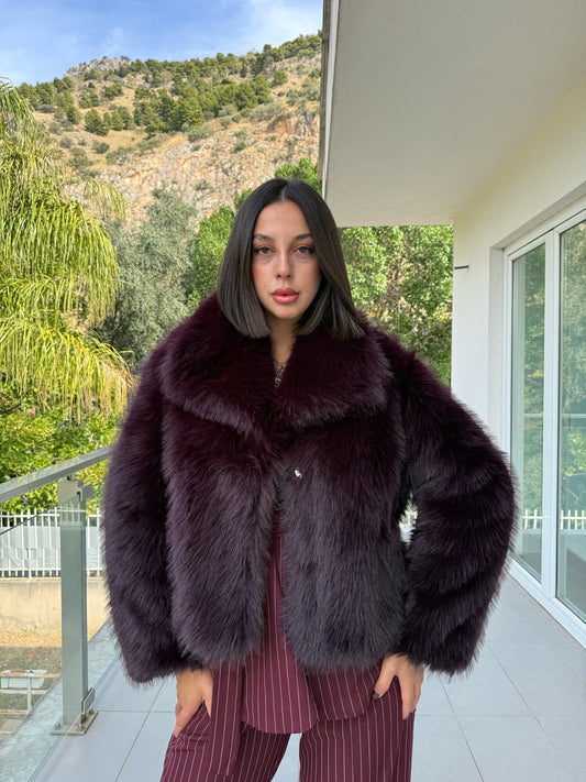Pelliccia Madison bordeaux