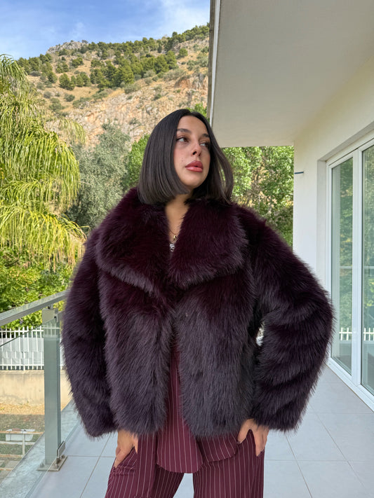 Pelliccia Madison bordeaux