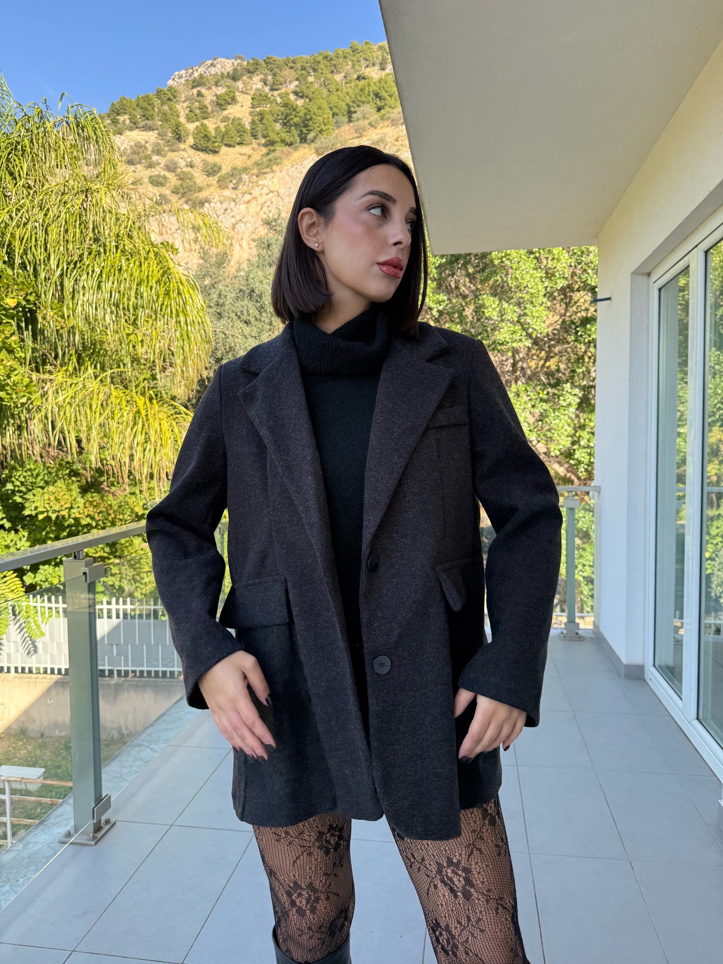 cappotto office nero