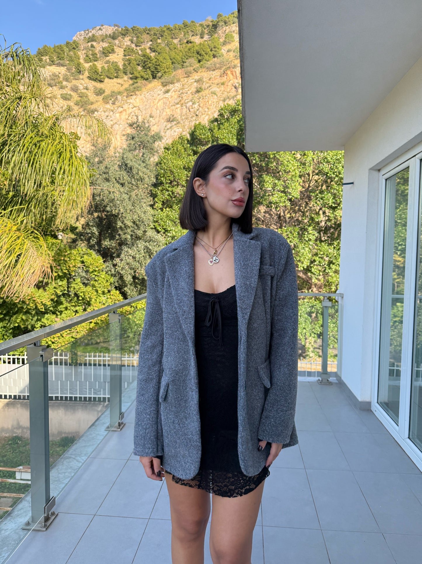 cappotto blazer grigio