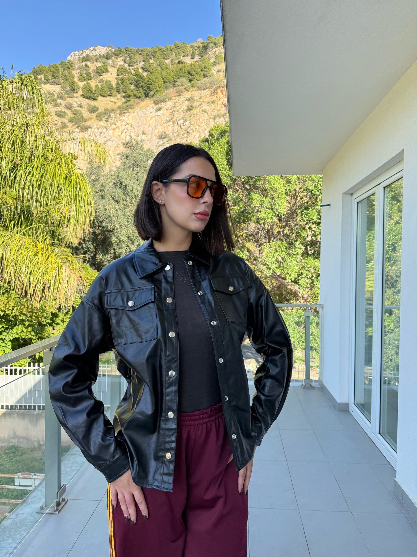 camicione similpelle