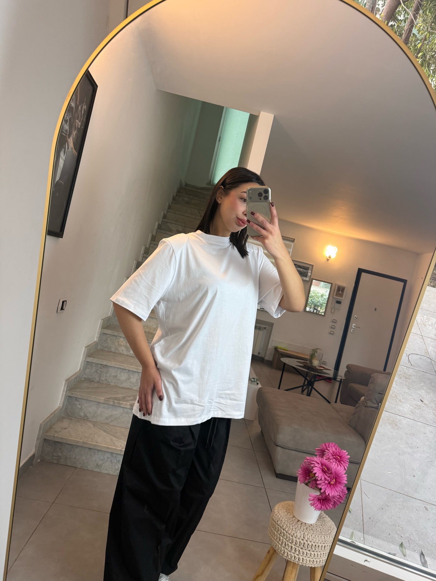 T-Shirt Maxi white