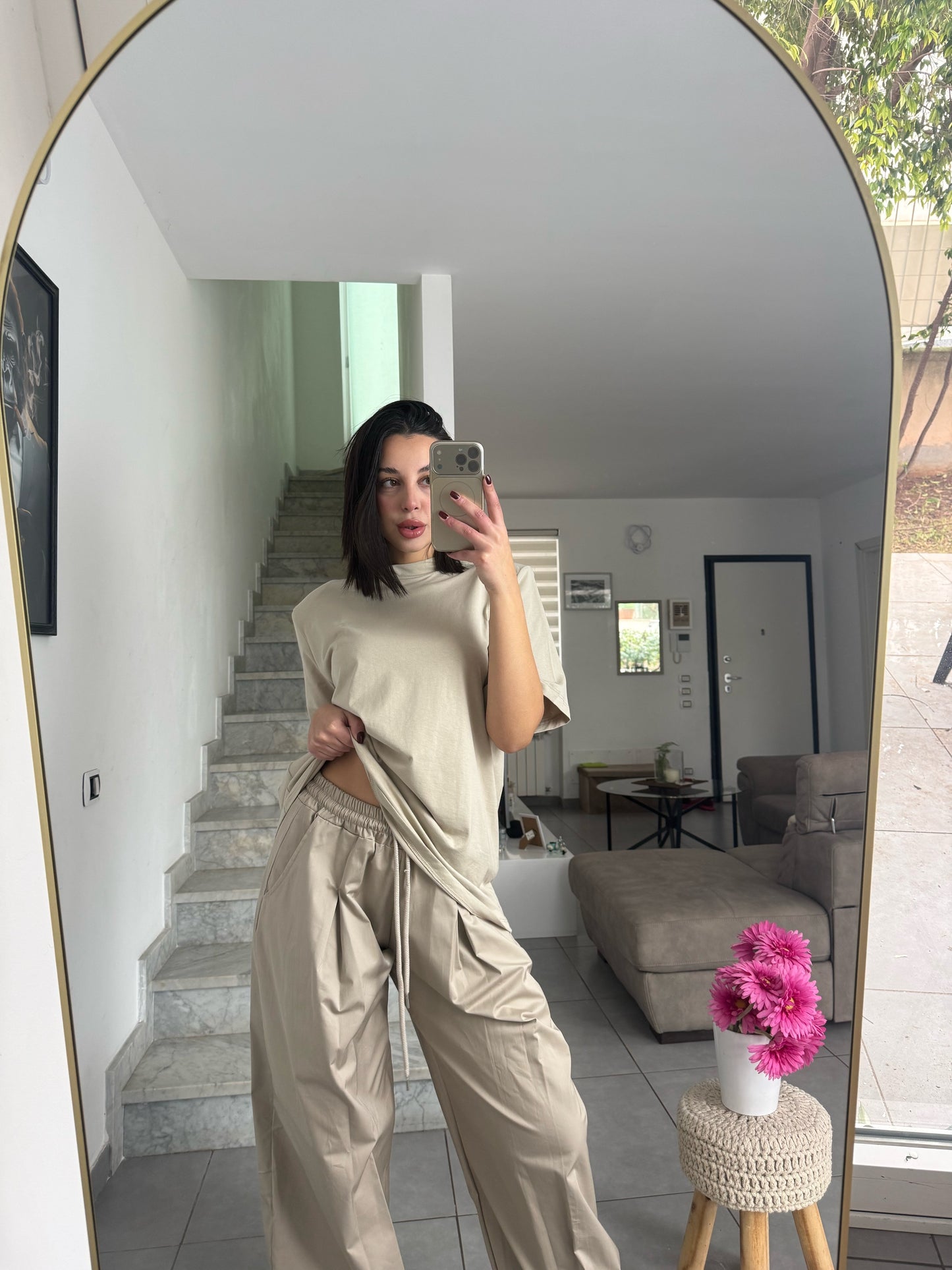 Pantalone primavera beige