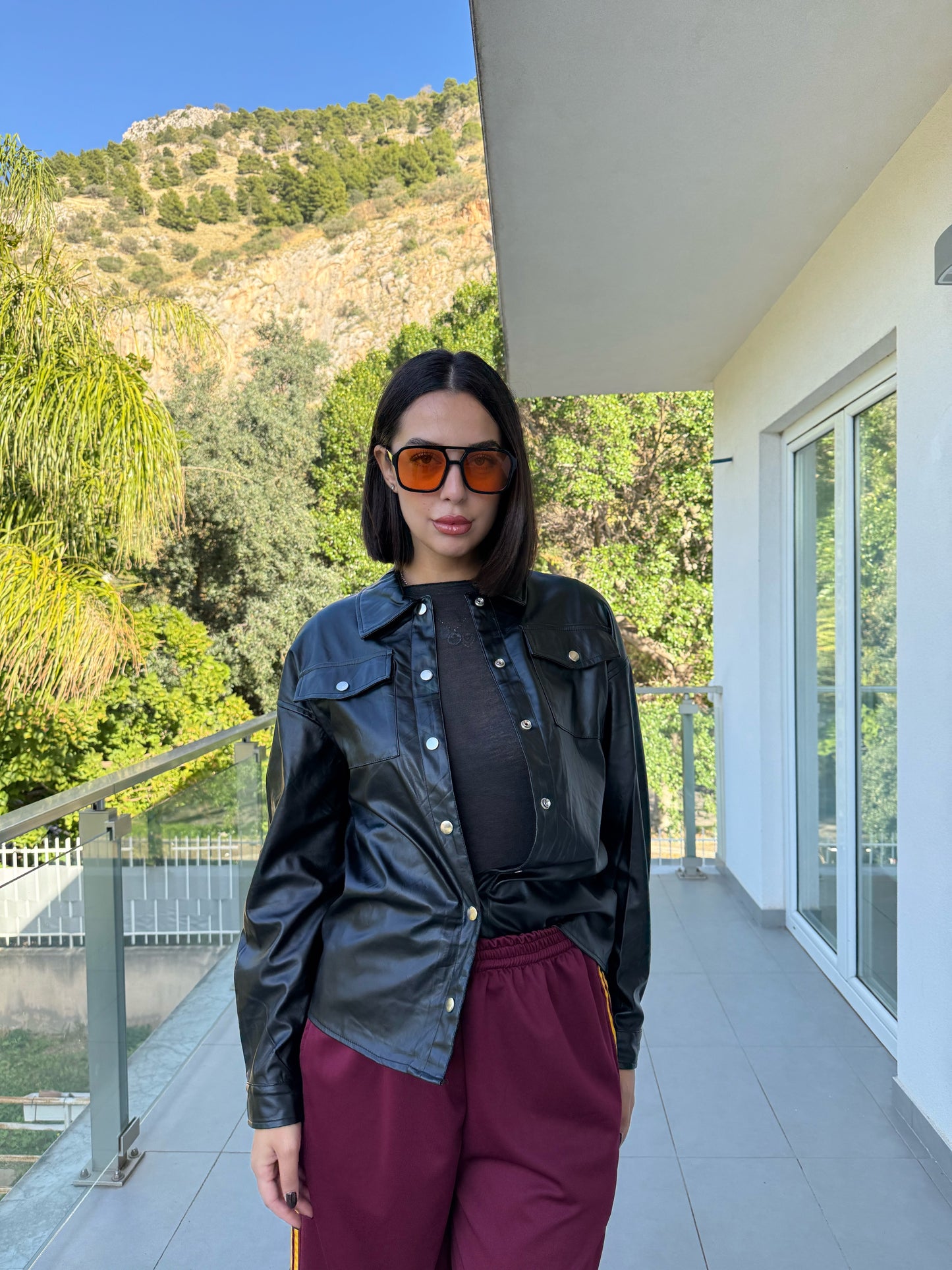 camicione similpelle