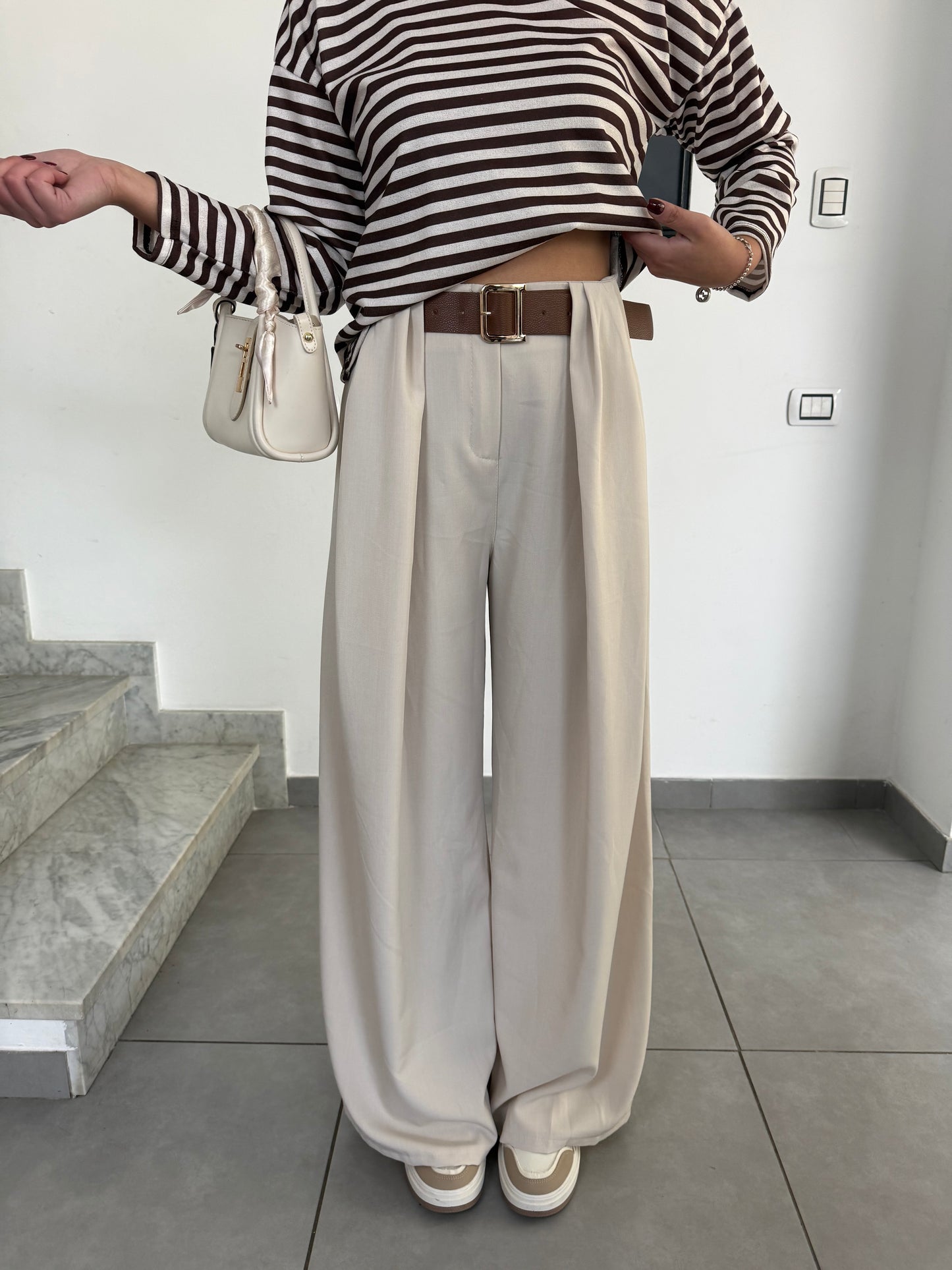 pantalone madison beige