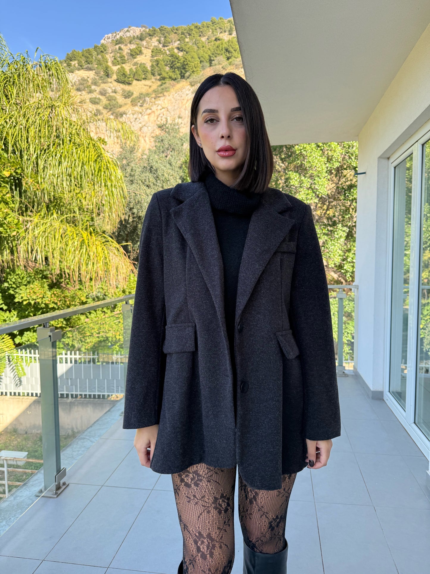 cappotto office nero