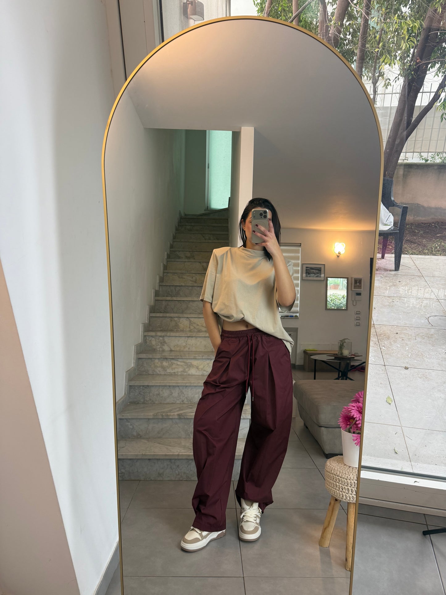 Pantalone primavera bordeaux