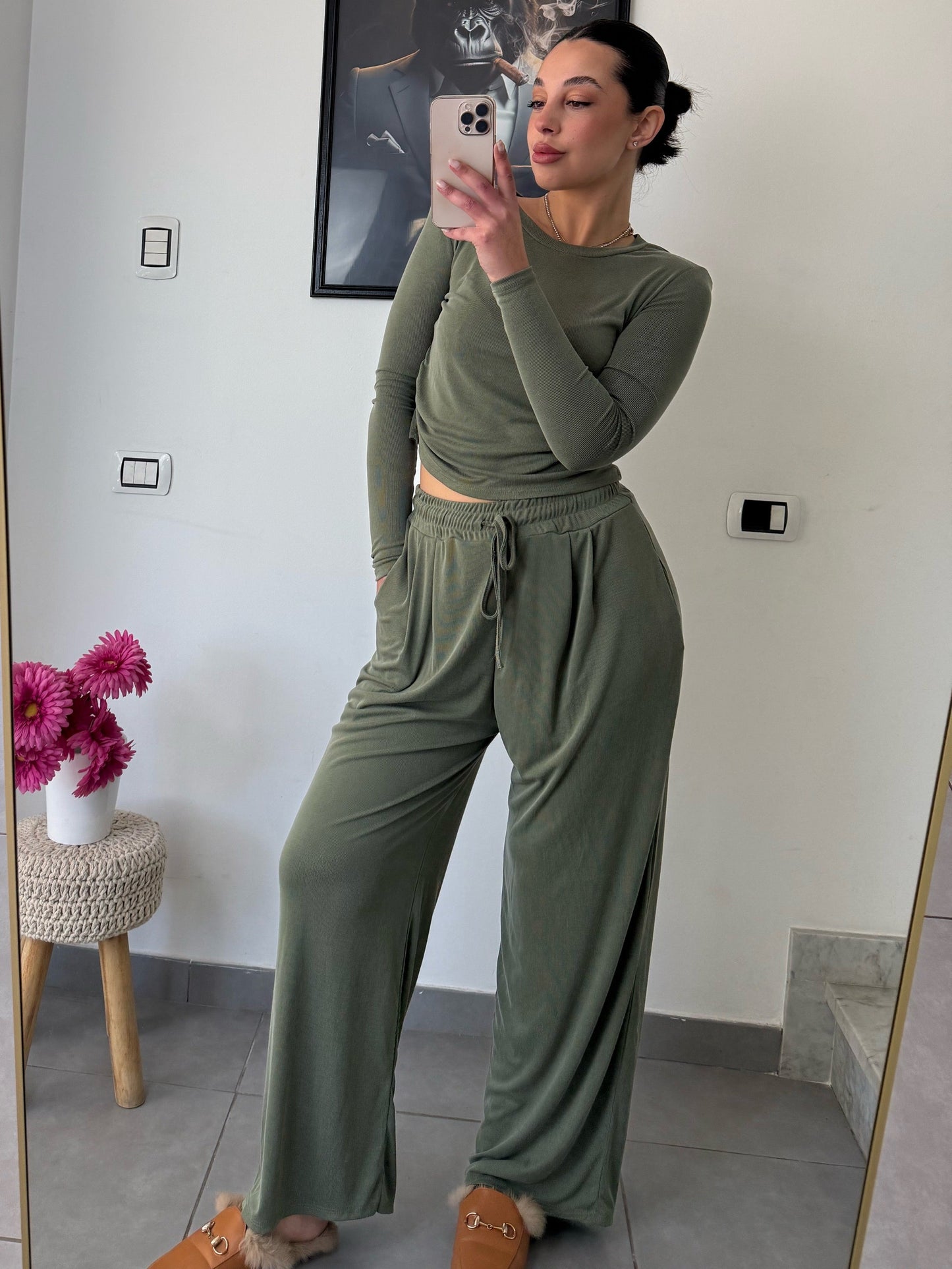 Coordinato Monday verde militare