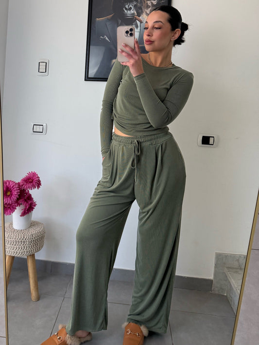 Coordinato Monday verde militare